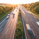Trucks on the highway