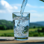 Pouring a glass of water