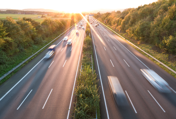 Busy Interstate highway
